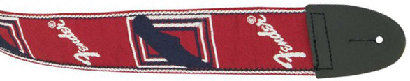 FENDER 2" MONOGRAMMED GUITAR STRAP, RED/WHITE/BLUE