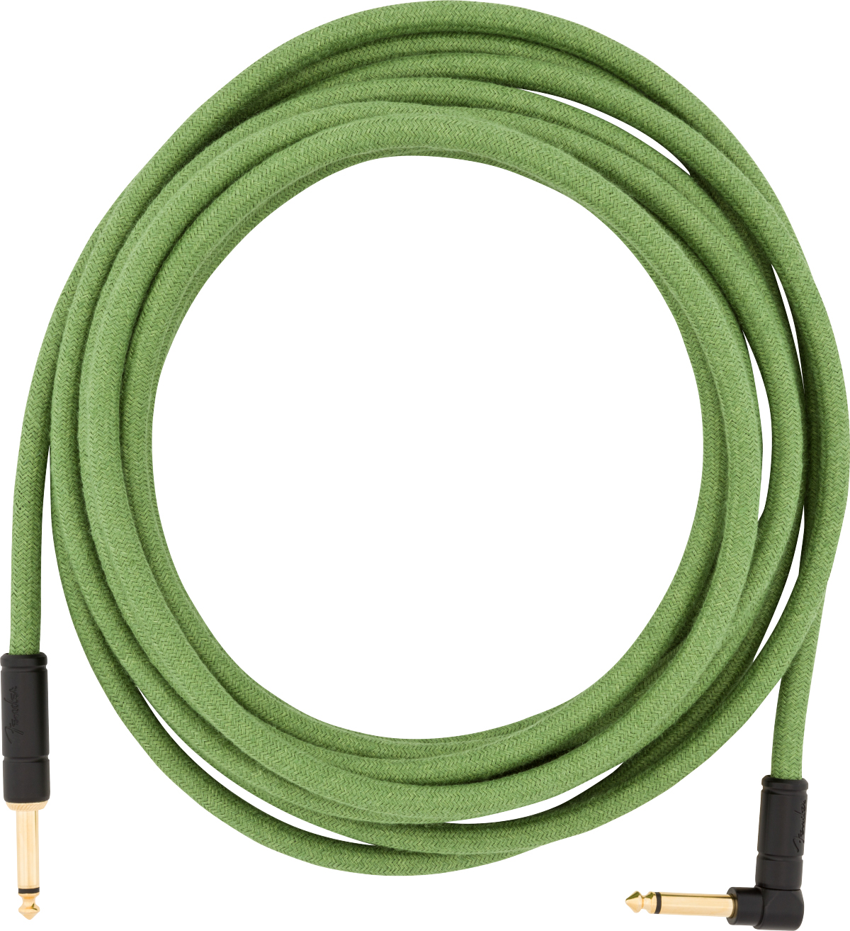 FENDER 18.6' PURE HEMP INSTRUMENT CABLE, GREEN, RIGHT ANGLE