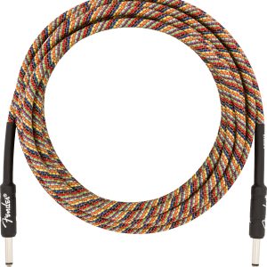 FENDER 18.6' FESTIVAL INSTRUMENT CABLE, RAINBOW, RIGHT ANGLE