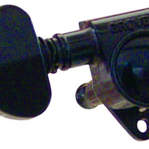 GROVER BLACK CHROME MACHINE HEAD, 1 SET