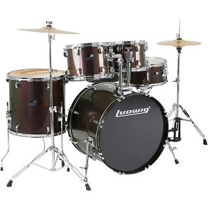 Ludwig BackBeat complete 5-piece drum set-metallic purple mist