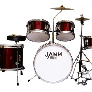 JAMM Junior-Sized Drum Sets 5 Piece Drum Set (Red)
