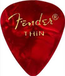 FENDER 351 SHAPE PREMIUM CELLULOID 12-PACK, RED MOTO, MEDIUM