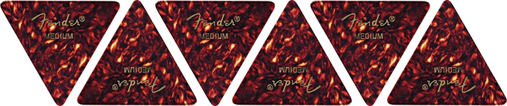 FENDER TRIANGLE THIN SHELL PICKS, 12 PACK