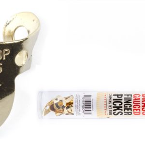 DUNLOP BRASS FINGERPICKS, TUBE OF 20 PICKS, .0225 GAUGE
