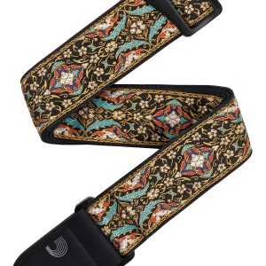 D'ADDARIO ECO COMFORT PERSIAN WOVEN BLACK GUITAR STRAP