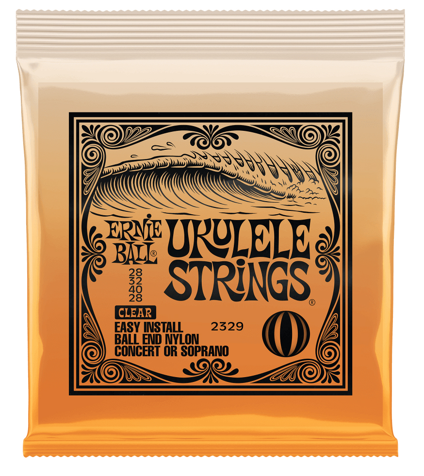 ERNIE BALL CONCERT/SOPRANO NYLON BALL-END UKULELE STRINGS - CLEAR