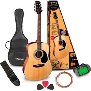 Alba Acoustic Guitar Value Pack - Natural