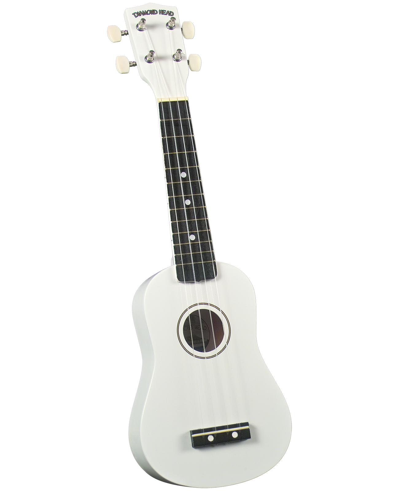 Diamond Head DU-109 Rainbow Soprano Ukulele - White
