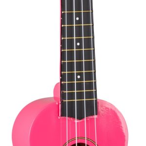 EDDY FINN SOPRANO UKULELE WITH BAG, GLOSS FINISH, PINK