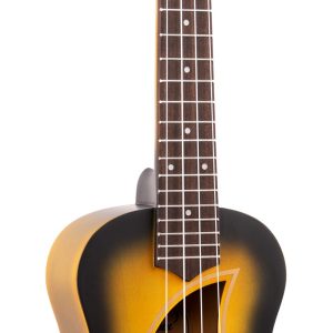 EDDY FINN COLOR BURST UKULELE WITH GIG BAG, YELLOW BURST