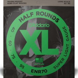 D'ADDARIO XL HALF ROUNDS BASS STRINGS, LONG SCALE