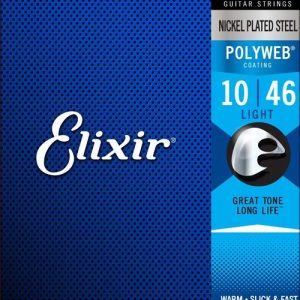 ELIXIR NICKEL PLATED ELECTRIC GUITAR STRING SET W/POLYWEB