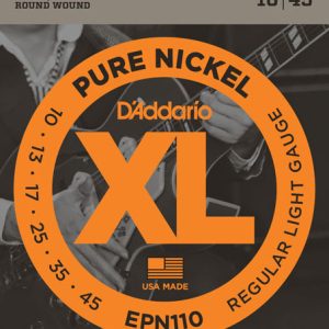 D'ADDARIO ELECTRIC GUITAR STRING SET, XL PURE NICKEL ROUND WOUND