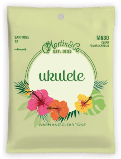 Martin M630 Baritone Ukulele Strings - Clear Fluorocarbon