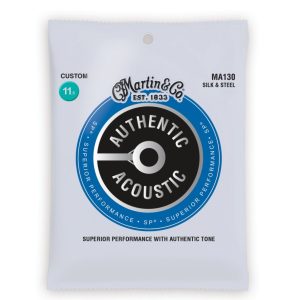Martin MA130 Authentic Acoustic SP Silk and Steel Folk Custom Guitar Strings