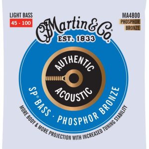 Martin Guitar Authentic Acoustic MA4800 Light Gauge Acoustic Bass Guitar Strings