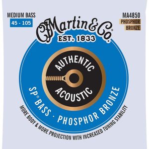 Martin Guitar Authentic Acoustic MA4850 Medium-Gauge Acoustic Bass Guitar Strings