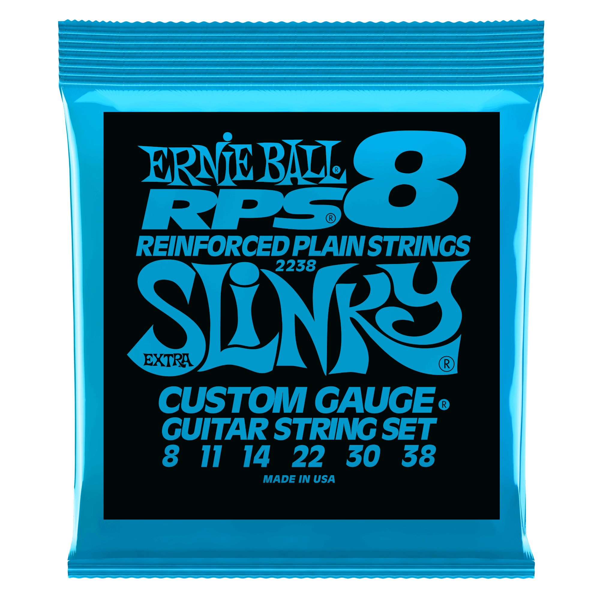 Extra Slinky RPS Nickel Wound Electric Guitar Strings - 8-38 Gauge