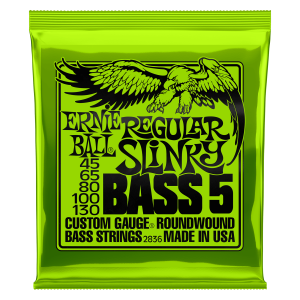 Regular Slinky 5-String Nickel Wound Electric Bass Strings - 45-130 Gauge