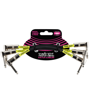 6" Angle / Angle Patch Cable 3-Pack - Black