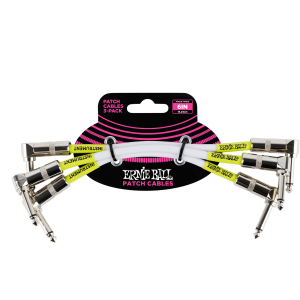 6" Angle / Angle Patch Cable 3-Pack - White