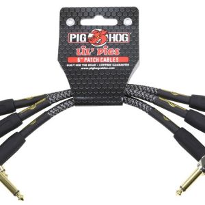PIG HOG VINTAGE 6" PATCH CABLES, AMPLIFIER GRILL, 3PC
