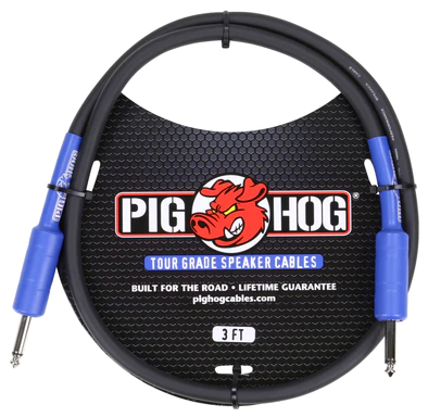 Pig Hog Speaker Cable, 3ft (14 gauge wire)