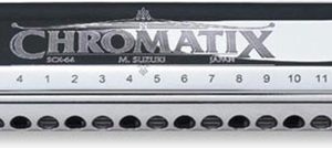 SUZUKI CHROMATIX SERIES DELUXE 12 HOLE CHROMATIC HARMONICA