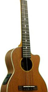 OHANA TENOR UKULELE, 19-FRET, CUTAWAY, 3-BAND EQ, SOLID MAHOGANY