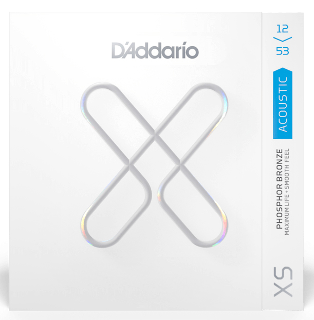 D'ADDARIO XS PHOSPHOR BRONZE GUITAR STRING SET, LIGHT